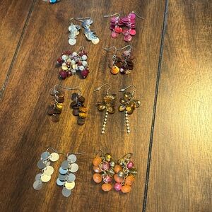 8 pairs of women’s costume earrings